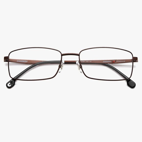 NEW SQUARE CARRERA 8867 009Q 00 MEN EYEGLASSES CARRERA BROWN CLEAR EYEWEAR - Picture 2 of 4
